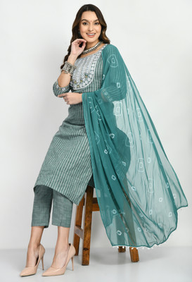 AnjuShree Choice Women Kurta Pant Dupatta Set