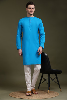 SKAVIJ Men Kurta Pyjama Set