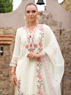 Indo Era Women Kurta Pant Dupatta Set
