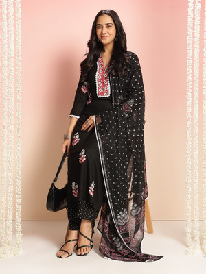 Tasrika Printed Kurta, Trouser/Pant & Dupatta Set