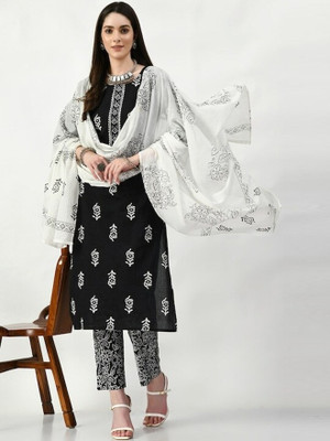 kcb Embroidered Kurta, Palazzo & Dupatta Set