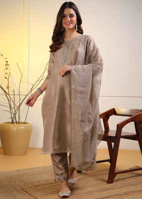 Hiva Trendz Embroidered Kurta, Trouser/Pant & Dupatta Set