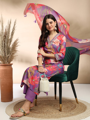 MOKOSH Women Kurta Pant Dupatta Set