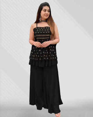 murlidhar creation Women Ethnic Top Palazzo Dupatta Set