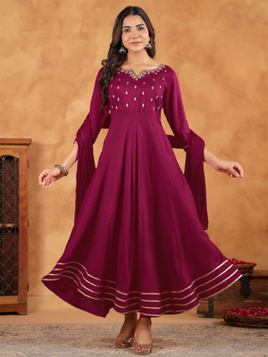Janasya Women Kurta Pant Dupatta Set