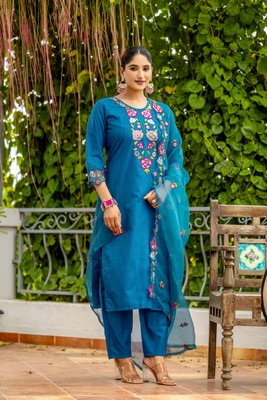 FAIRYPINK Women Kurti Pant Dupatta Set