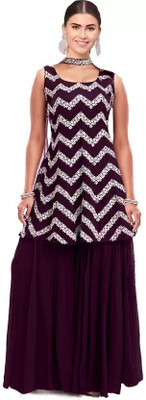advance enterprise Women Ethnic Top Palazzo Set