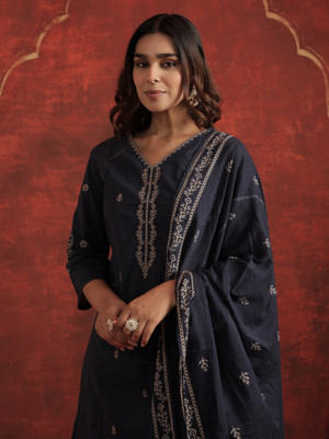 Indo Era Women Kurta Pant Dupatta Set
