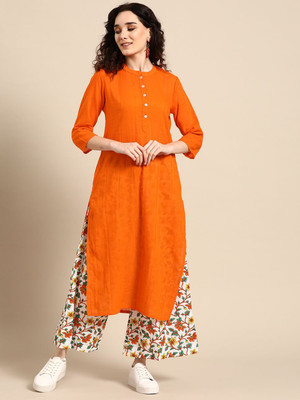 Sangria Women Kurta Palazzo Set