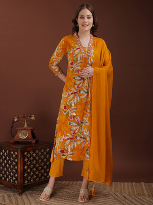 Tasrika Printed Kurta, Trouser/Pant & Dupatta Set