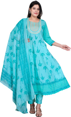 DIA TRENDS Women Kurti Pant Dupatta Set