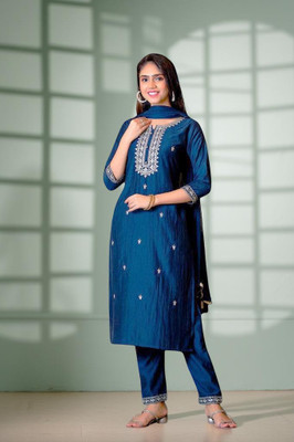 VSAAJ FASHION Women Kurti Pant Dupatta Set