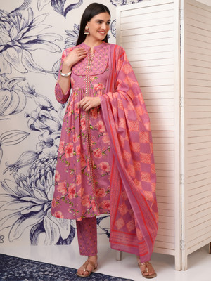 Vishudh Women Kurta Pant Attached Dupatta Set