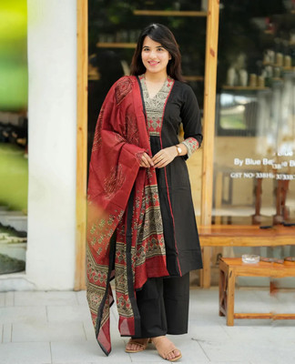 Tasrika Floral Print Kurta, Palazzo & Dupatta Set