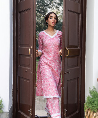 Janasya Women Kurta Pant Set