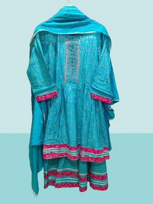 mega fashion studio Women Ethnic Top Sharara Dupatta Set