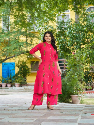 YAGNIK FASHION Women Kurti Palazzo Set