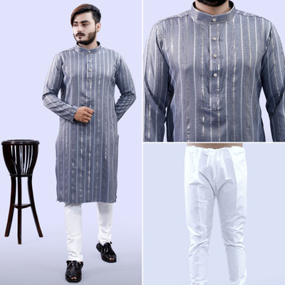 Tibra Collection Men Kurta Pyjama Ethnic Jacket Set