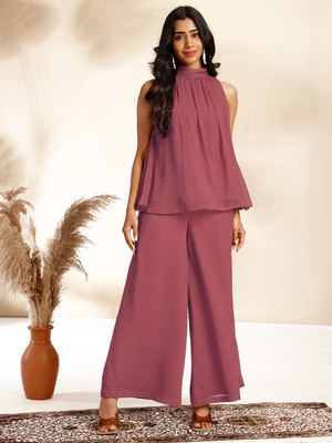 Janasya Women Ethnic Top Pant Set