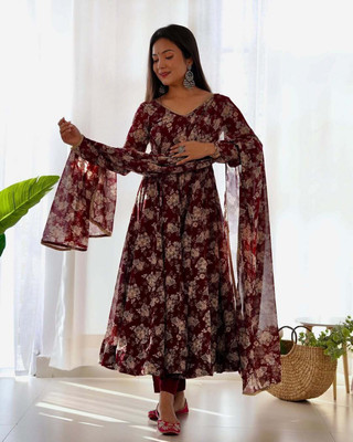 Thesparow Women Ethnic Top Dupatta Set