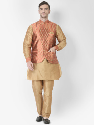 SG RAJASAHAB Men Kurta Pyjama Ethnic Jacket Set