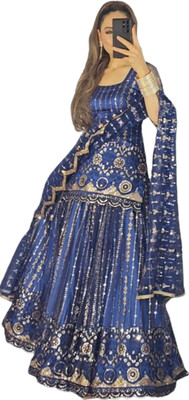 NIDHI'S FASHION Women Ethnic Top Sharara Dupatta Set