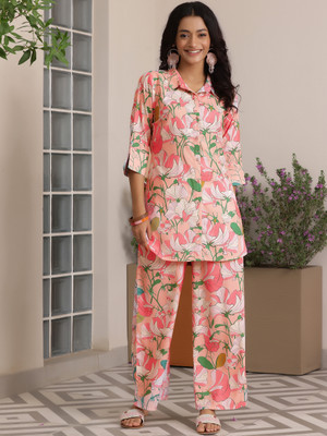 LIBAS Women Shirt Palazzo Set