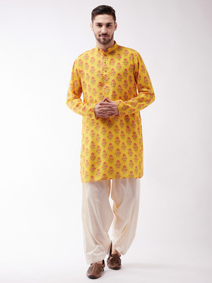 VASTRAMAY Men Kurta Patiala Set