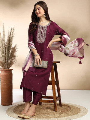 MOKOSH Women Kurta Pant Dupatta Set