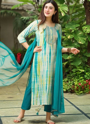 FLYMEN'S Women Kurta Pyjama Dupatta Set