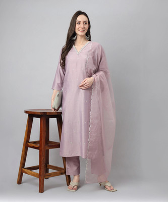 Janasya Women Kurta Pant Dupatta Set