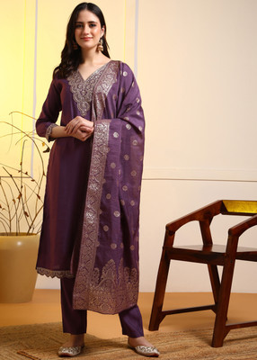 New Ethnic 4 You Women Kurti Pant Dupatta Set