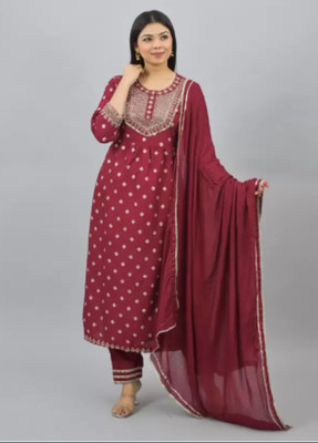 Spartan Women Kurti Pant Dupatta Set