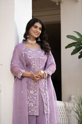 Anjani Women Ethnic Top Palazzo Dupatta Set