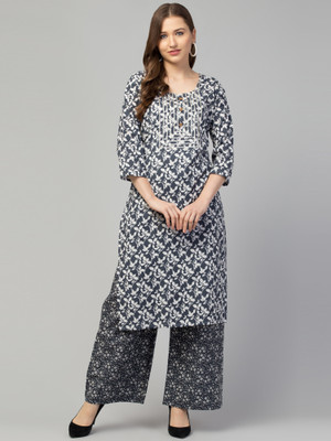 camellias Women Kurta Palazzo Set