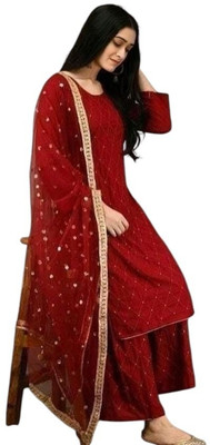 Parevadi Fashion Women Kurti Palazzo Dupatta Set