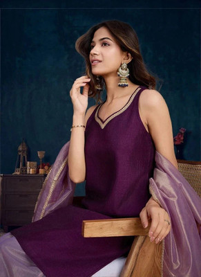 AVANSHEE Women Kurta Palazzo Dupatta Set
