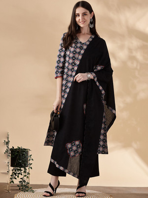 ANOUK Women Kurta Palazzo Dupatta Set