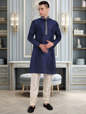 SKAVIJ Men Kurta Pyjama Set
