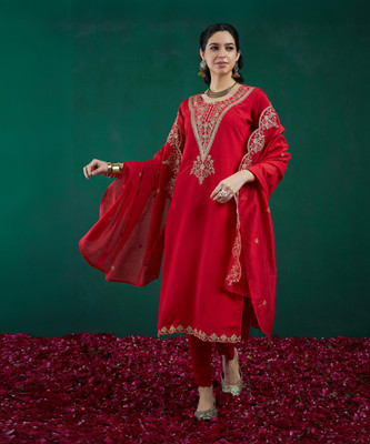 Indo Era Women Kurta Pant Dupatta Set