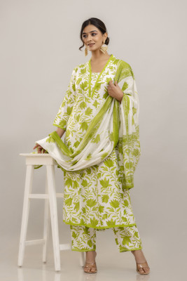 GEKHA Women Kurta Pant Dupatta Set
