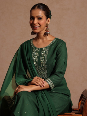 Janasya Women Kurti Pant Dupatta Set