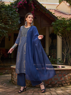 Shae by SASSAFRAS Women Kurta Pant Dupatta Set