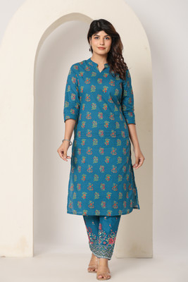 Jaipuri Bunaai Women Kurta Pant Set