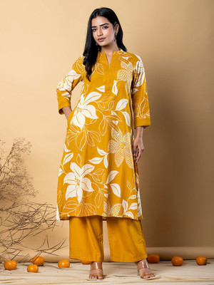 FABFOZY Women Kurta Palazzo Set