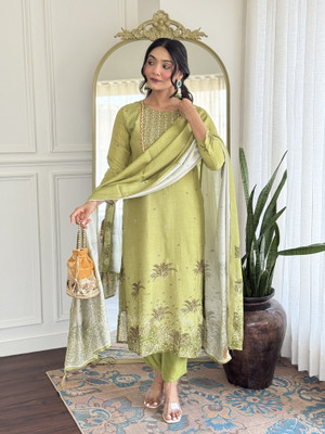 DDH Women Kurti Pant Dupatta Set