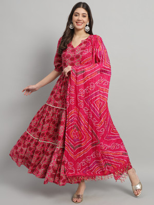 Ann Springs Women Gown Pink Ankle Length Dress