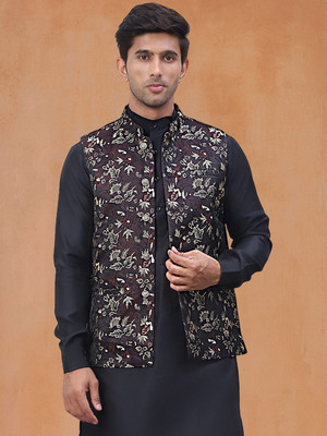 Jompers Men Kurta Pyjama Ethnic Jacket Set