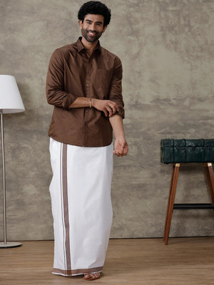 Famuzz Men Shirt Dhoti Set