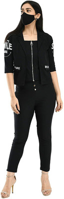 Oliaz Women Ethnic Top Pant Ethnic Jacket Set